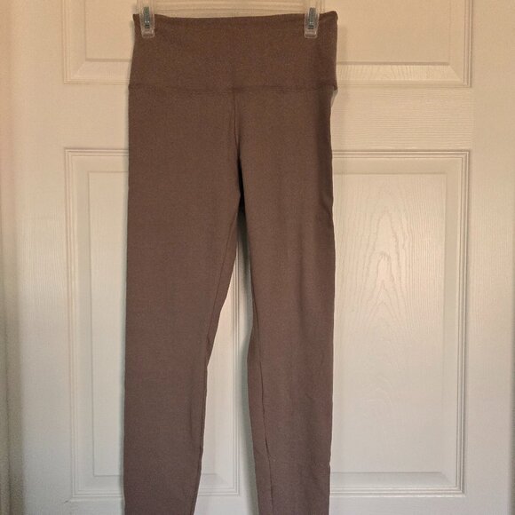 NWT VS PINK M High Waist Full Length Legging Light Mauve w/Silver stripe - Picture 3 of 6